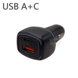 Chargeur de voiture portable Téléphone Charge rapide Type C Chargeur Voiture Charge Voyage 3.1A USB Chargeur de voiture Adaptateur