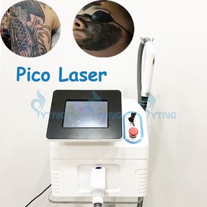 Portable Carbon Peel Laser Q Switched Nd Yag Picosegundo Pico Máquina de eliminación de tatuajes Eliminación de pigmentos 1064nm 532nm 1320nm 755nm para salón