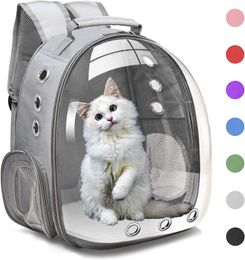 Sac de transport portable pour chats, sac à bandoulière pour animaux de compagnie en plein air, sac à dos portable pour animaux de compagnie, chat, chien, transparent et respirant, adapté aux chiens et chats