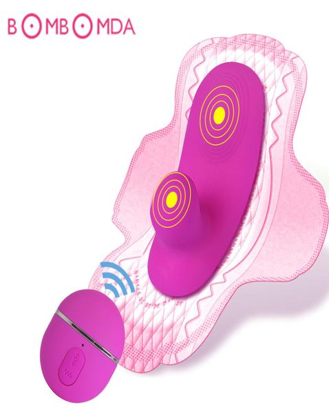 Stimulateur clitoridien portable Vibromasseur invisible et silencieux Télécommande sans fil Oeuf vibrant Sextoys pour femmes Masturbateur Y6264633