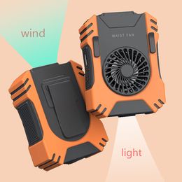 Ventilador de cintura con clip de refrigeración portátil, ventilador de cuello multifunción con linterna fuerte, Banco de energía, carga de teléfono de 5000mAh, ventilador de cuello portátil Wind N20