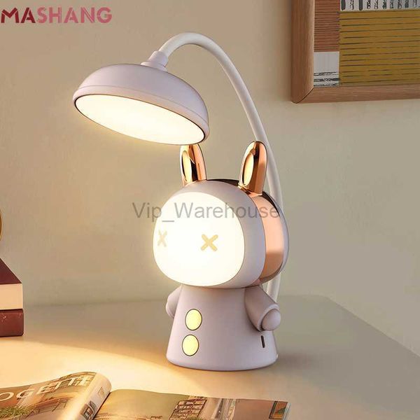 Portable Mignon Lampe De Bureau Usb Rechargeable Dimmable Étude Lampe De Table De Chevet Led Veilleuse pour Lecture Travail Enfants Cadeau D'anniversaire HKD230807