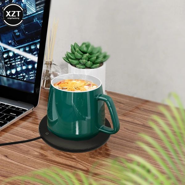 Tasse de tasse USB DC 5V portable tasse de café chauffant chauffage caboteur intelligent thermostatique plaque chauffante au thé de thé au thé chauffant chauffage