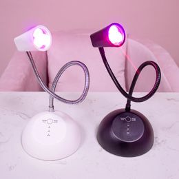 Lámpara de uñas portátil de escritorio, recargable por USB, minibatería inalámbrica, luz LED UV de 18W para curar los dedos, 240111