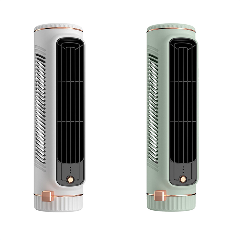 Portable Desktop Tower Fan Mute 3-Speed ​​verstelbare USB-luchtkoeling Fans 3.7V 1200mAh Bladloze ventilator