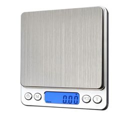 Banc de cuisine numérique portable échelles de ménage équilibrer le poids des bijoux numériques Gold Electronic Pocket Weight 2 plateaux Balance8736182