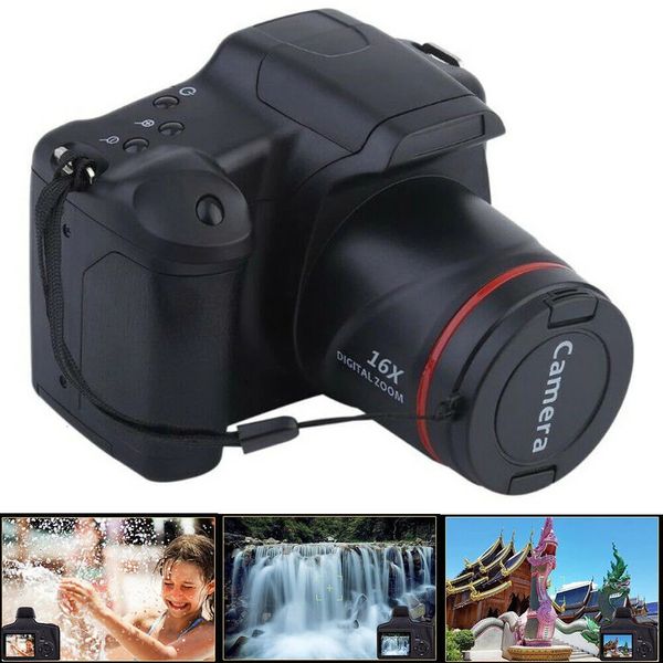 Cámara SLR digital portátil Zoom 1080P 16x con pantalla LCD TFT antivibración de 24 pulgadas Sensor CMOS Full HD de 16 megapíxeles ultraligero 240106