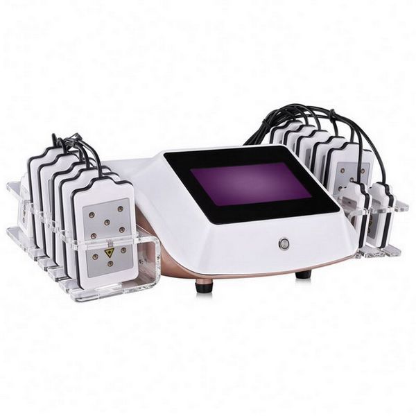 Diode portable Lipo LIPOLASER LIPOLASER Minceur Machine avec 14 coussinets pour la mise en forme de corps en combustion de graisse