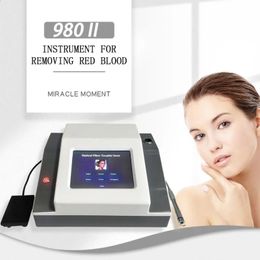 Diode portable laser vasculaire 980nm machine d'enlèvement de veine enlèvement de veine d'araignée visage soie de sang rouge enlever le dispositif de beauté