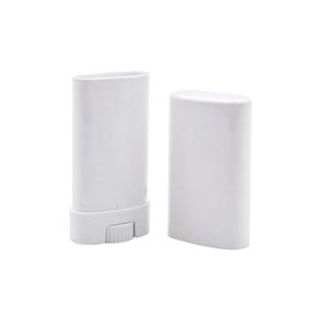 Draagbare DIY 15 ml Plastic Lege Fles Ovale Deodorant Stick Containers Helder Wit Mode Lippenbalsem Lippenstift Buizen Uxmtr