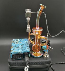 Portable DIY E Digitale nagelkit met gekleurde DAB Rig Glass Bong Upgrade Elektrische DAB NAIL -verwarmingspoel Perfecte temperatuurregeling 5192445