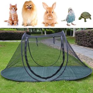 Draagbare hondenhokkooi voor kattenhonden krat kat net tent voor katten buiten kennel opvouwbare huisdier puppy anti-bug netto tenten