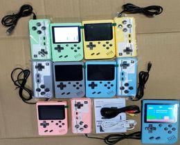 Portable Doubles Handheld Game Console rétro Vidéo Player 500 en 1 Jeux 8 bits 30 pouces Colorful Cradle avec package4488643