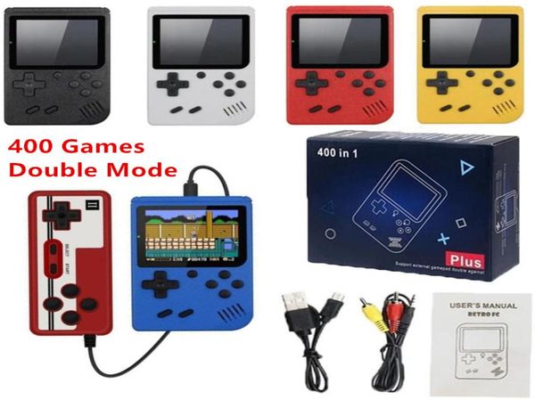 Console de jeu vidéo portable Doubles Retro Mini avec 400 Jeux classiques 8 bits Couleur LCD Affichage Affichage Two Player5353546