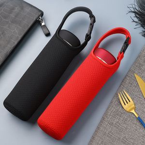 Outils de boisson portables, porte-bouteille d'eau anti-brûlure, sac respectueux de l'environnement, couvercle de protection en verre gaufré en néoprène, manchon de tasse de gobelet