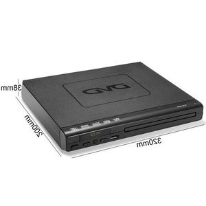 Freeshipping Draagbare dvd-speler voor tv Ondersteuning USB-poort Compacte dvd/svcd/cd/schijfspeler met meerdere regio's met afstandsbediening Ondersteunt geen H Wlav