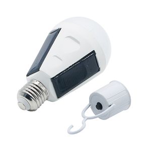 Portable E27 Lampe solaire à LED rechargeable 7W 12W Puissance intelligente Ampoule d'urgence avec interrupteur pour la pêche de camping Pêche