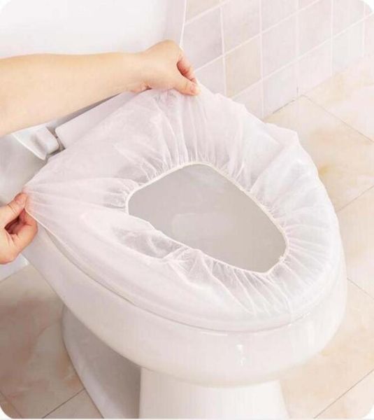 Portable El Travel Sage de toilettes jetable Sage de toilette non tissé Fémir enceinte imperméable Couvre les accessoires de salle de bain HA8701172560