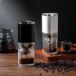 Draagbare elektrische koffiemolentype C USB -lading Keramische slijpker Kern Home Beans Pulverizer Coffeeware 240407