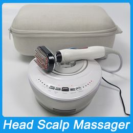 Tragbare elektrische EMS-Kopfmassage, Mikrostrom-Kopfhautmassagekamm, RF-Rotlicht-Vibration, Physiotherapie, Nachwachsen der Haarbürste, Anti-Haarausfall, Ausbaggern, Meridian