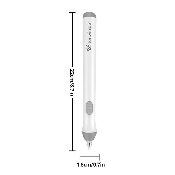 Eraser électrique portable avec une effaceur de batterie à effaceur grossière / mince effacer les greffes pour les graphites crayons