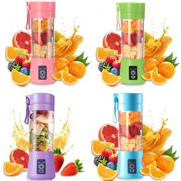 Draagbare elektrische vruchten Juicer Tools Handheld Vegetabile Sap Maker Blender Oplaadbare sap maken Cup Keukengereedschap met USB -oplaadkabel DHL