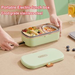 Boîte à déjeuner chauffante électrique Portable, bureau de voyage en plein air, qualité alimentaire, boîte à déjeuner isolée en acier inoxydable 36W 240103