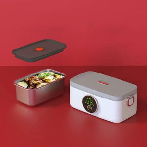 Draagbare Elektrische Verwarming Lunchbox Draadloos USB Oplaadbaar Gratis water Lunchbox 16000mAh 1L Lunchbox Warmer Voedselbox 240103