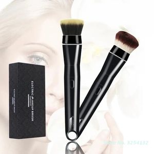 Draagbare elektrische make-upborstel 360 roterende cosmetische foundationpoederborstels USB oplaadbaar met 2 opzetborstels240102