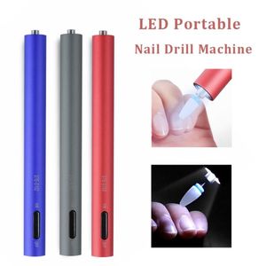 Draagbare elektrische nagelboormachine manicureset voor UV-gelverwijderaar Nail Art Pen Polijstvijl Frees Nagelboorgereedschap2585171
