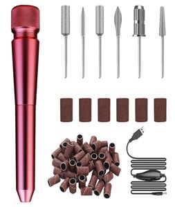 Perceuse à ongles électrique portable USB Pédicure Pédicure Machine de polissage pratique Red Fuchsia Professional Manucure ToolsSuit2759826