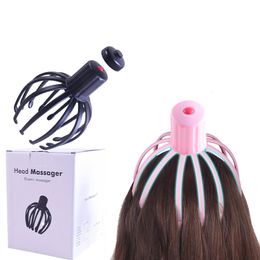 Draagbare elektrische Octopus Klauw Hoofdhuid Massager Handsfree Therapeutische Scratcher Relief Haarstimulatie Oplaadbare Stress 240314