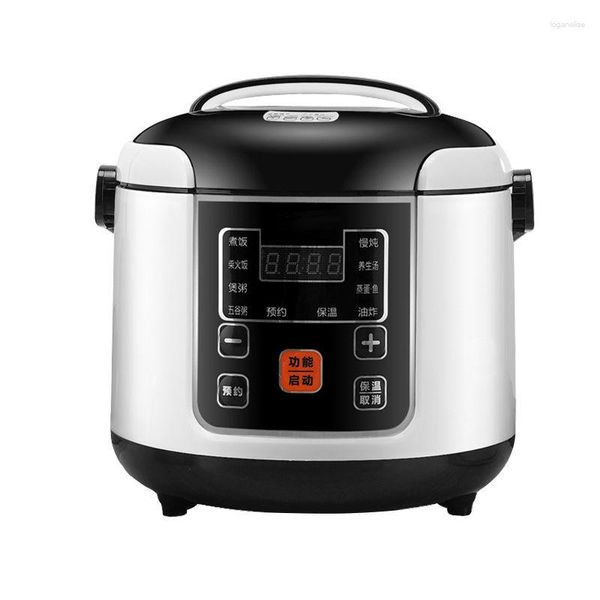 Cuiseur à riz électrique portable 2L Réservation de synchronisation Chauffage des aliments Cuisson Vapeur Soupe Pot à ragoût