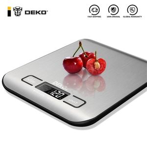 Draagbare elektronische digitale keukenschaal met timer hoge precisie LED-display Huishoudelijke gewichtsbalans URING Tools 210915