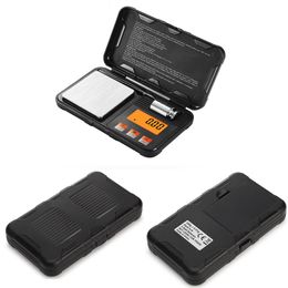 Balance numérique électronique portable 6 unités de conversion 0,01 g/200 g 0,001 g/50 gMini balance de poche professionnelle de précision en milligramme avec poids d'étalonnage de 50 g