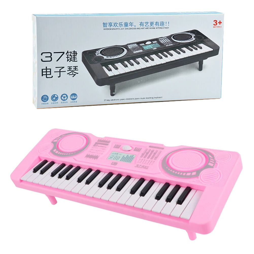 Tragbare elektronische Klavier -Tastatur Kinder Musikinstrumente LED Display 37 Tasten Digital Keyboard Kinderpädagogische Pädagogikspielzeug