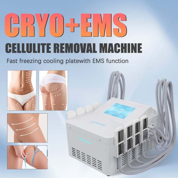 Portable EMS Cryo Plate Cryothérapie Minceur Machine Masseur 8 Pads Mode Cryolipolysis Cryo Pad Réduction de la cellulite Machines de beauté de congélation des graisses pour une utilisation en spa