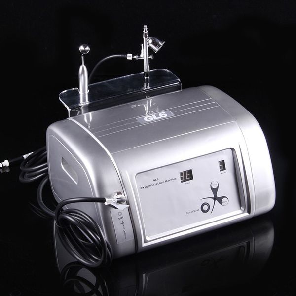 Machine à oxygène faciale portable Jet Peel lifting de la peau raffermissant les cernes GL6 petit système d'infusion de produit de soin de la peau O2