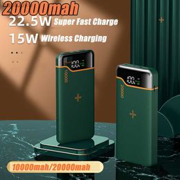 Draagbare Snel Opladen Power Bank Dual Usb-uitgang 22.5W 10000 Mah/20000 Mah Draadloze Oplader Powerbank Voor iphone Xiaomi Samsung L230712