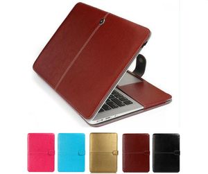 Business Leather Smart Holster Protective Sleeve bag Case Cover for New MacBook Air Pro Retina 11.6 12 13.3 15.4 Inch Laptop Protector Bag