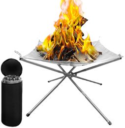 Estante plegable para fogatas portátil, estante para leña plegable para exteriores, estante para fuego, estante para barbacoa para acampar, venta al por mayor