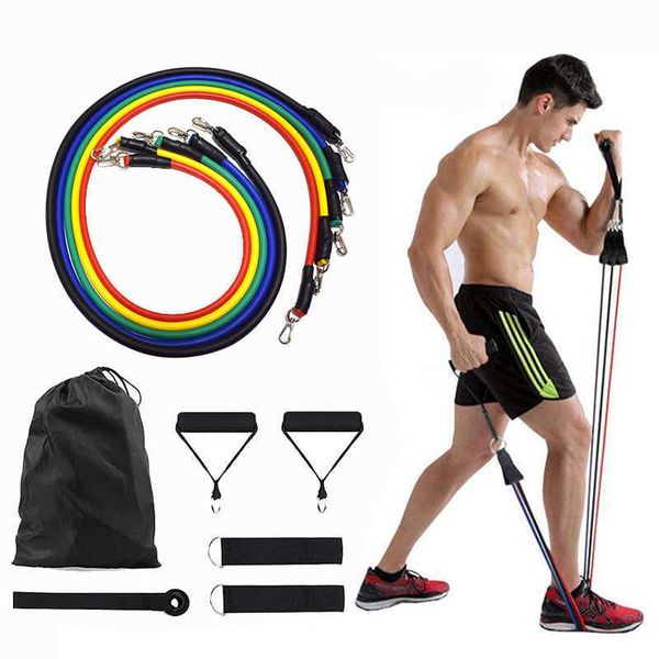Portable Fitness Equipment Latex Tube Bandes De Résistance Tirer Corde Exercice À La Maison Yoga Gym Musculation Musculation Musculation H1026