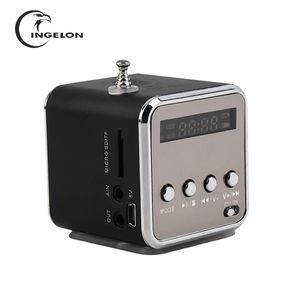 Draagbare FM-radio met Micro SD / TF / USB 8GB-kaartontvanger MP3-muziekspeler ingebouwde lijn in audio-interface-luidspreker LCD-stere