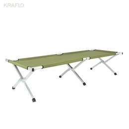 Portable Folding Camp bed with Carrying Bag Ultra light Army Green camp Cot cap bed Kraflo outdoor furniture