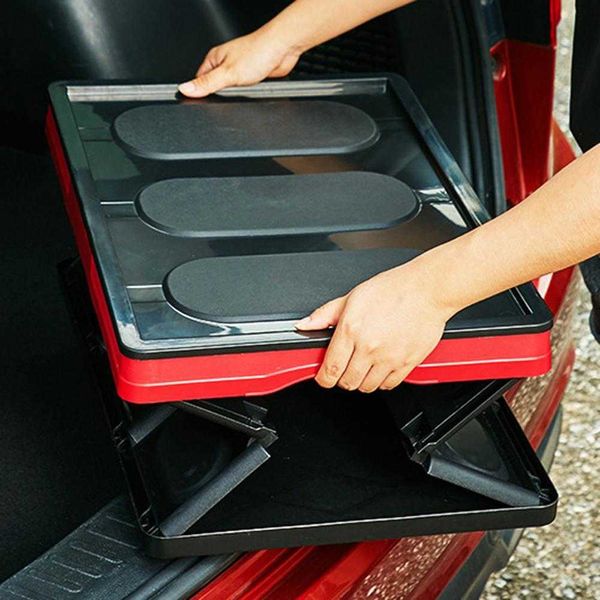 Caja plegable portátil de almacenamiento de comestibles Caja de almacenamiento de vehículos automáticos Contenedor de viaje Coloque el organizador del tronco de coche para viajar y campamento