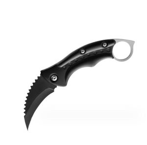 Cuchillo Karambit plegable portátil, hoja plegable, garra de bolsillo, cuchillo para exteriores, senderismo, Camping, csgo, cuchillos de caza, llavero, herramienta de emergencia