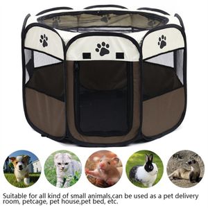 Draagbare Opvouwbare Pet Carrier Tent Hondenhok Kinderbox Multifunctionele Kooi Hond Eenvoudige Bediening Achthoek Hek Ademend Kat Tent234s