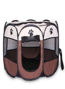 Tienda plegable portátil para mascotas, jaula para casa para perros, parque infantil para gatos, perrera para cachorros, valla octogonal de fácil operación 1383012