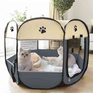Portable pliant tente pour animaux de compagnie chien maison de haute qualité Durable chien clôture pour chats grand extérieur chien Cage parc pour animaux de compagnie chat 210915