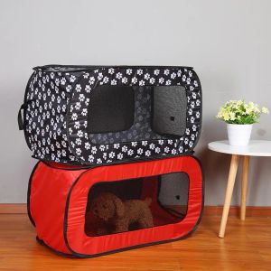 Tienda de mascota rectangular plegable portátil jaula de perros Playpen Campo cachorro Catad